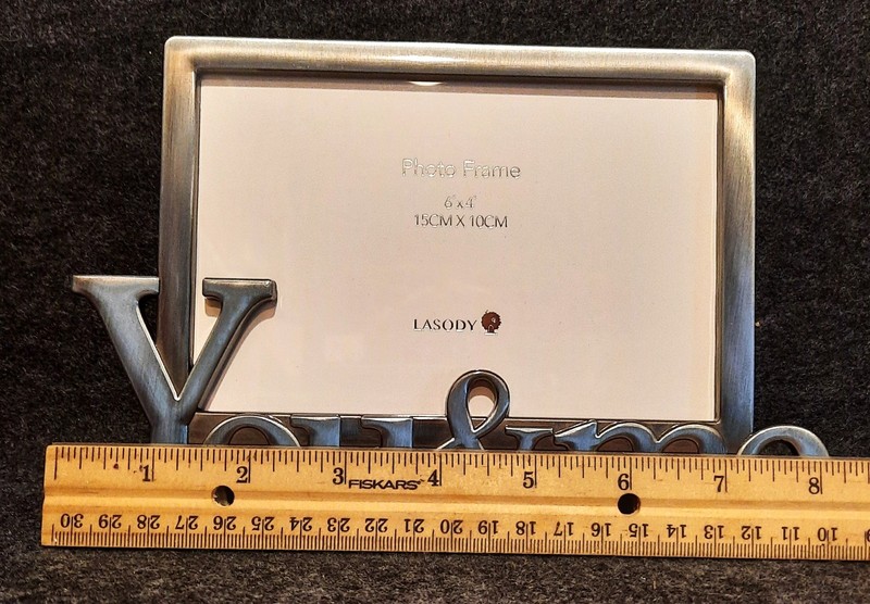 "You & Me" Rectangular Brushed Nickle Picture Frame For 6 X 4 Photos! gallery