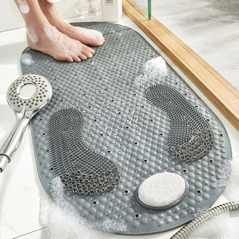 Non-Slip Shower Mat High Quality PVC 3 in 1 with scrub & massage 40cm x 80cm NEW gallery