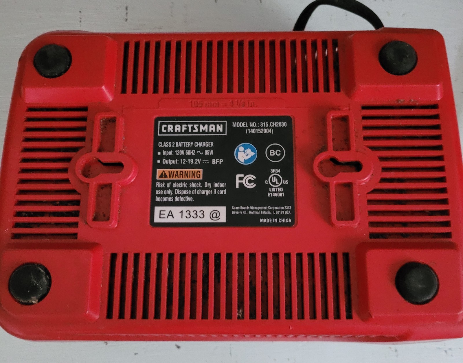 Craftsman 12Volt-19.2Volt Dual Chemistry Battery Charger 315.CH2030 Tested Works gallery