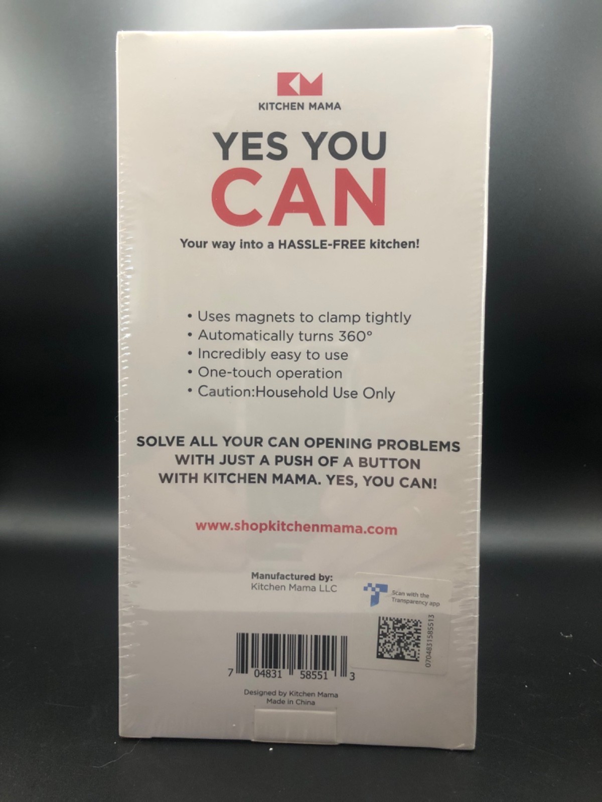 NEW " YES YOU CAN" KITCHEN MAMA AUTO ELECTRIC ONE PRESS CAN OPENER, (RED) gallery
