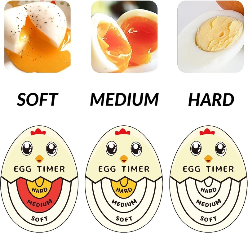 Color-Changing Egg Timer for Perfect Boiled Eggs Every Time, Cute Resin Design gallery