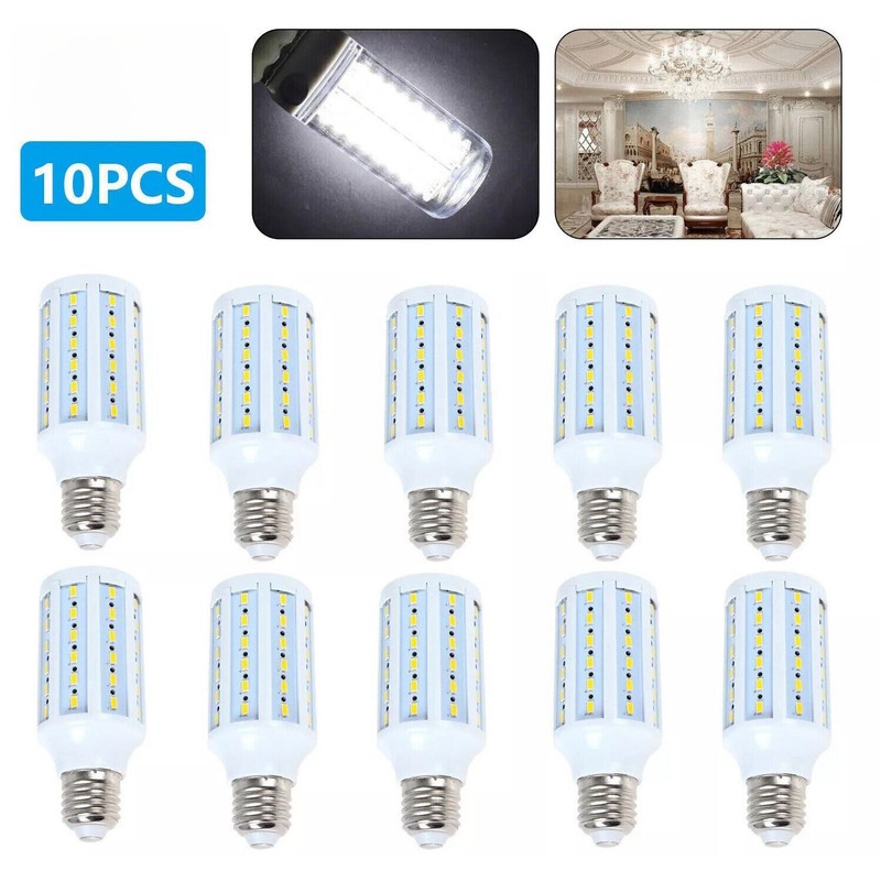 6/10PCS E26 E27 LED Corn Light Bulb 12W 110V Workshop Garage Lamp 6500K Daylight gallery