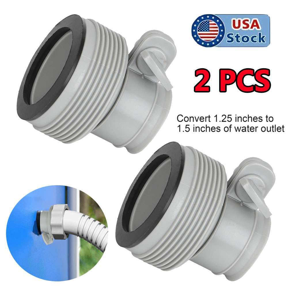 2 PCS For Replacement Intex Hose Adapter Pool Filter Pump Conversion Fitting NEW gallery