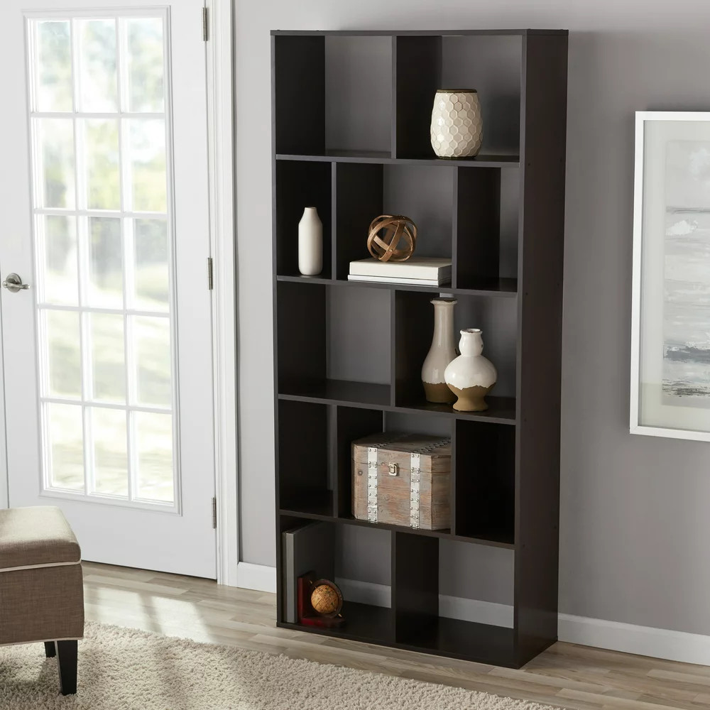 Cubby Bookcase, Large Open Bookshelf, Modern 12 Cube Shelf Display, 71" Tall gallery