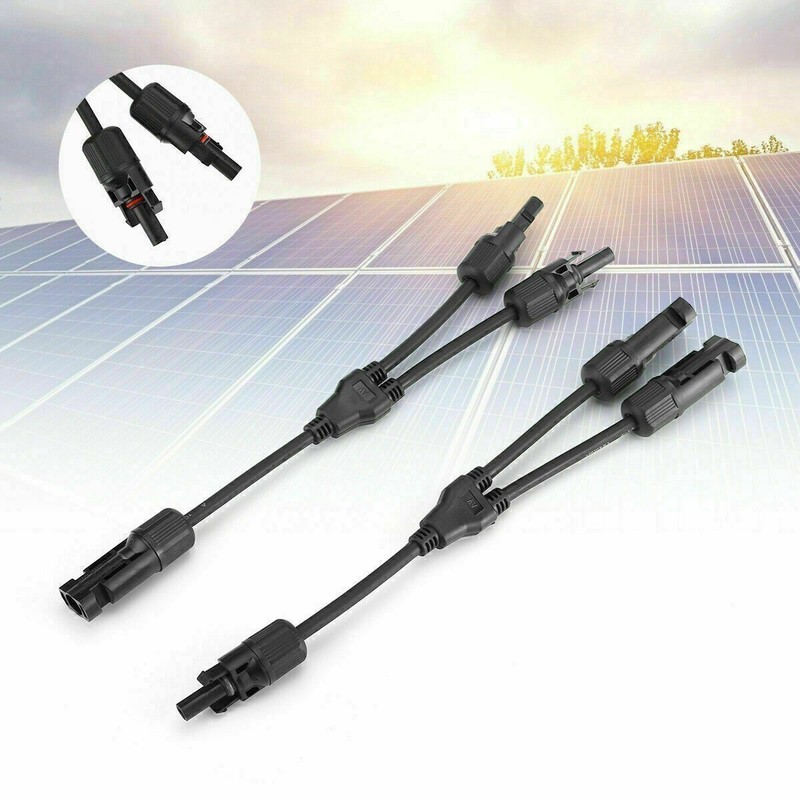2 Pack MC4 Solar PV Branch Y Connector Splitter Parallel Waterproof IP67 2/3/4 gallery