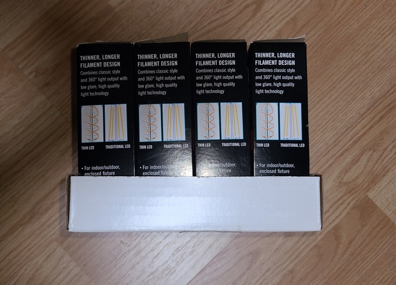 (12 Ct) EcoSmart LED Edison Light Bulb Warm White 2200K B11 40W Thinner Filament gallery