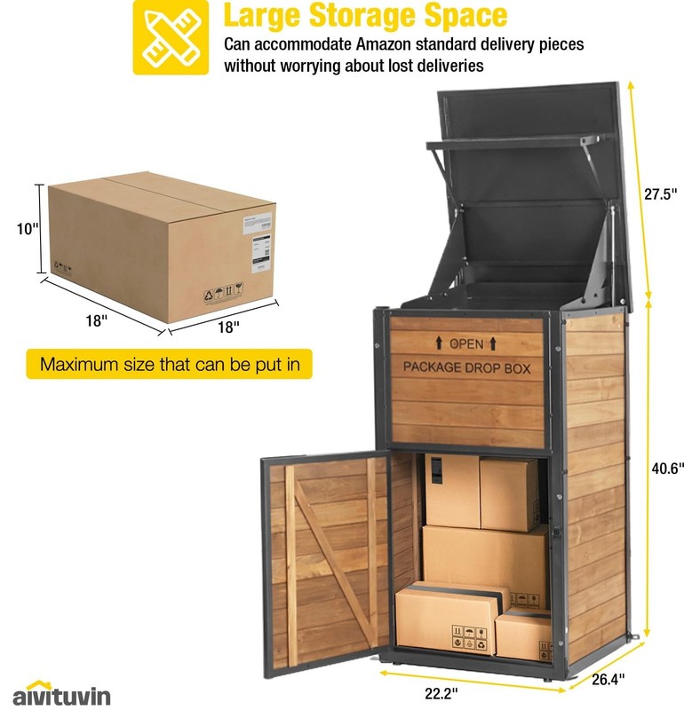 Package Delivery Box for Outside with Combination Lock Contactless Delivery Box gallery