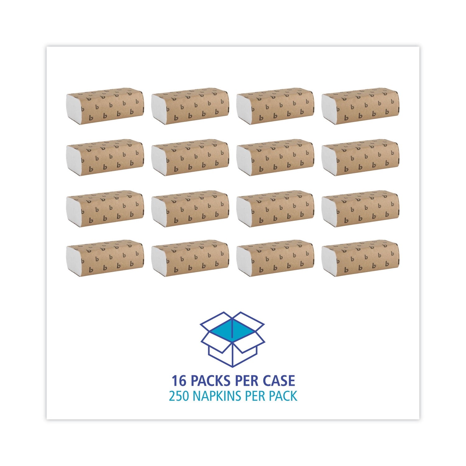 Multifold Commercial Paper Towels, 1-Ply, 16 Packs, 250 Sheets per Pack, White gallery