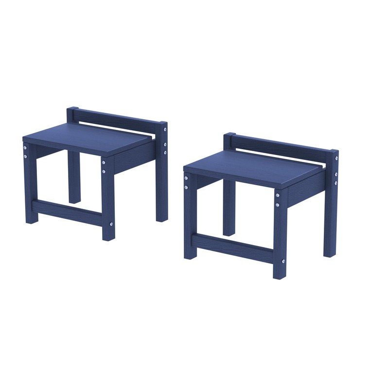 Stackable HDPE Foot Stool - All-Weather Indoor/Outdoor Seating for Patio, Liv... gallery