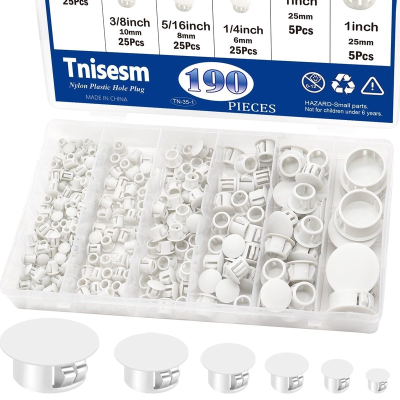 Versatile Flush Type Plastic Screw Covers - 9 Sizes for Every Project gallery