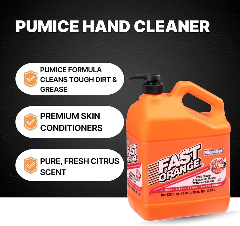 Fast Orange 25219 Pumice Lotion, Heavy Duty Hand Cleaner,Natural Citrus Scent gallery