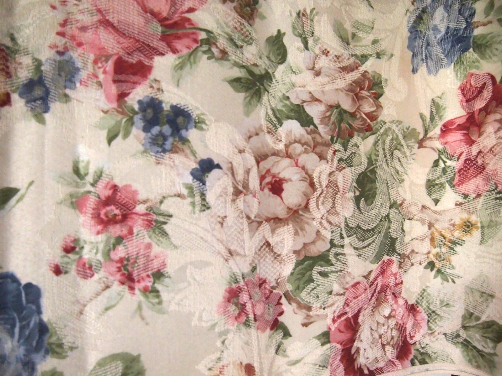 74" x 14" Damask Table Runner/Dresser Scarf-Elegant Floral Design W/Rope Fringe gallery