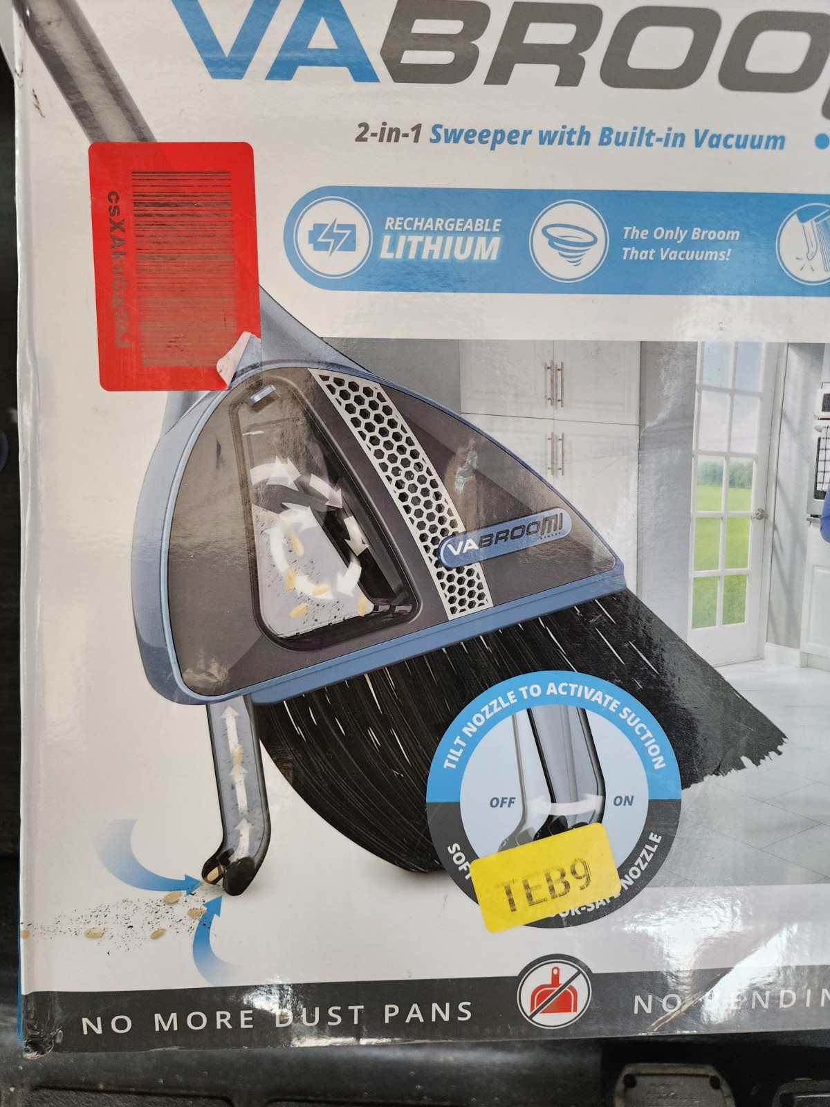 VaBroom 2-in-1 Sweeper with Built-in Vacuum NEW PACKAGE DISTRESS gallery