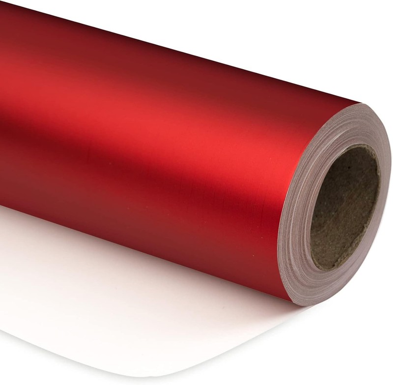 Red Metallic Wrapping Paper - Solid Color Matte Gift Wrap Paper Jumbo Roll Pe... gallery