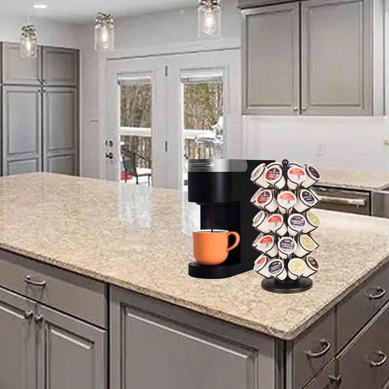 Space-Saving K-Cup Carousel Holder - Deluxe Metal Construction, 40 Pods Capacity gallery
