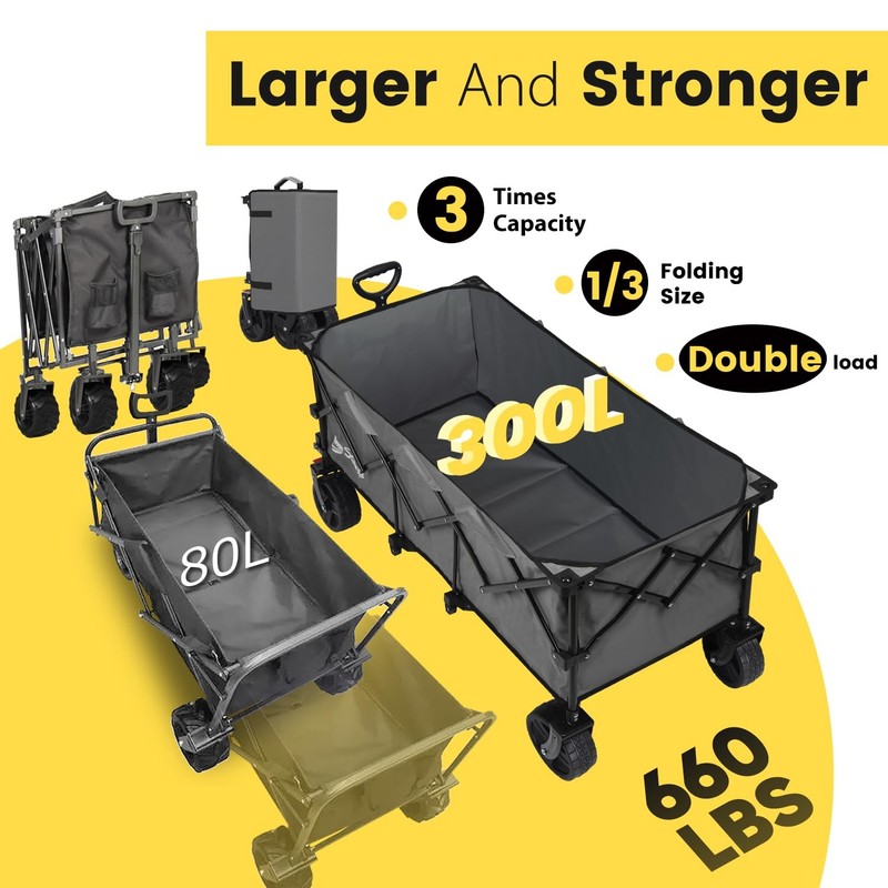 New Sekey 48''L Collapsible Foldable Extended Wagon with 660lbs Weight Capacity gallery