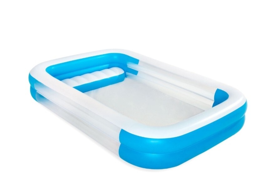 Bestway H2OGO! Inflatable Rectangular Family Pool w/ Safety Windows ~10ft Long gallery