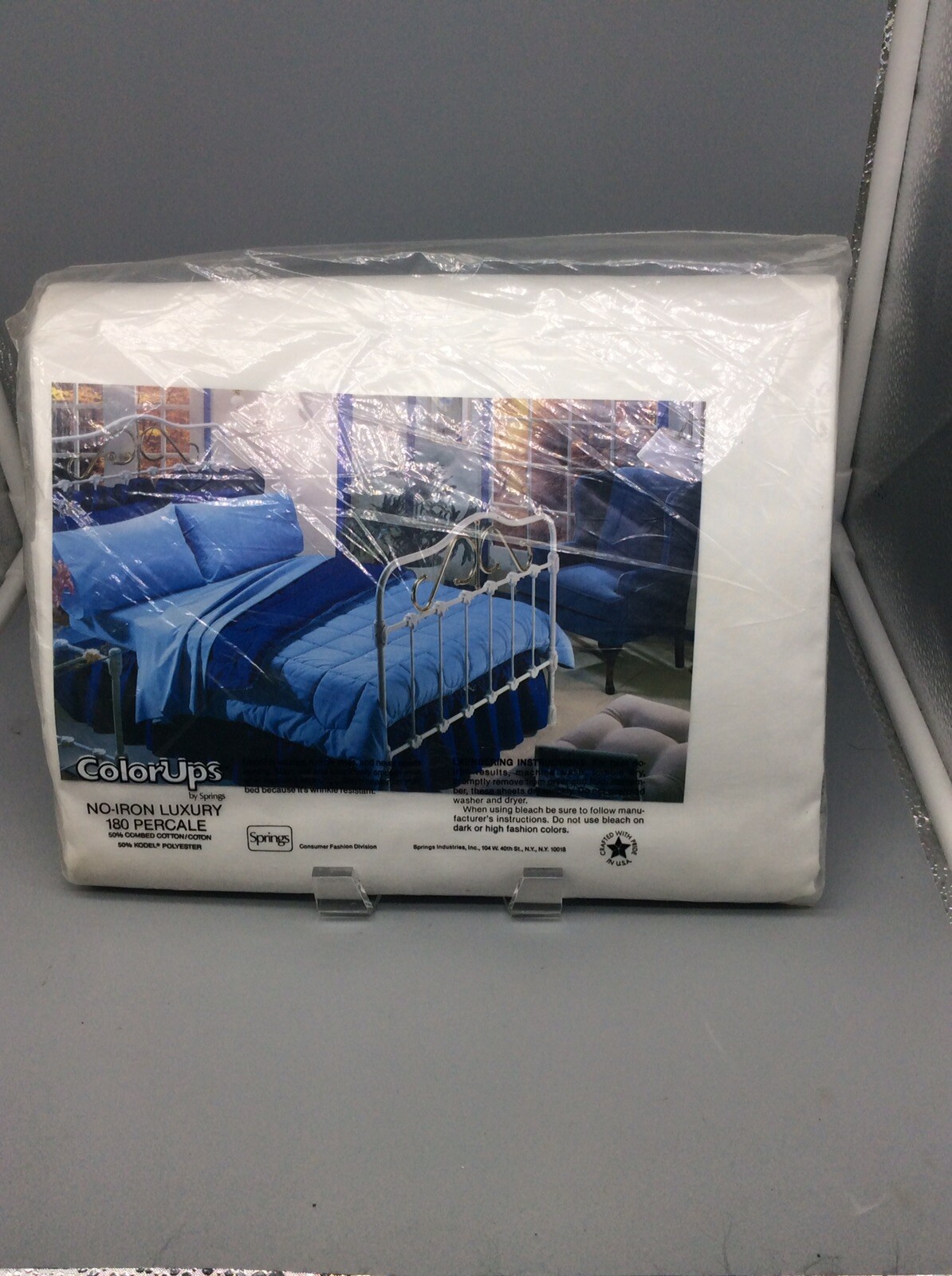 Double Flat Sheet Springs Color Ups White Percale 180 Cotton Blend USA 81x96 gallery