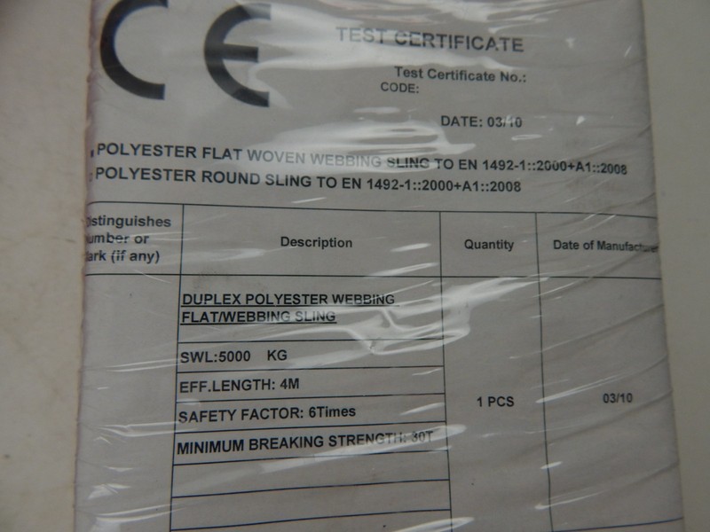 2 Pack Webbing Lifting Cargo Sling Duplex Hoist Strap 2-Ply HD 5"x12' Max 5000kg gallery