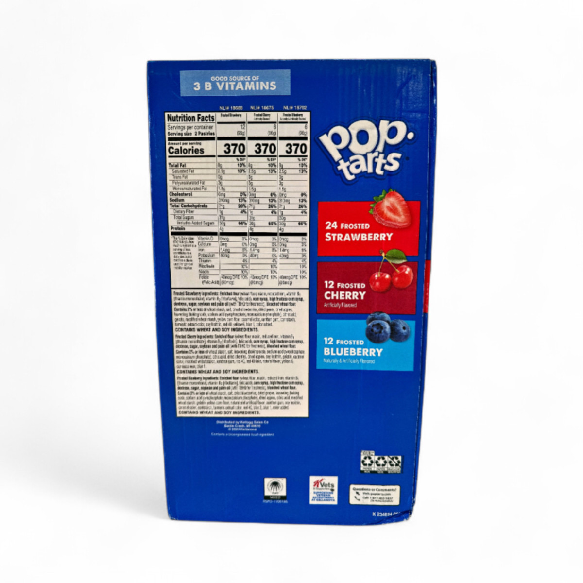 Pop-Tarts Frosted Strawberry, Cherry, Blueberry Variety Pack - 48 Count gallery
