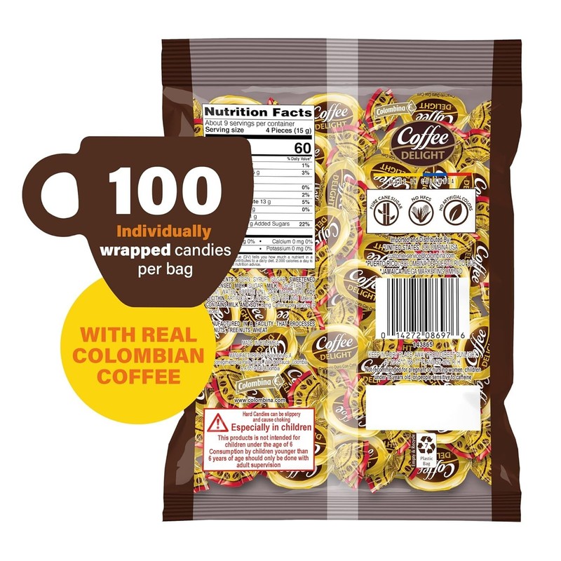 Delicious 100 Count Coffee Delight Candies - Low-Calorie Sweet Indulgence gallery