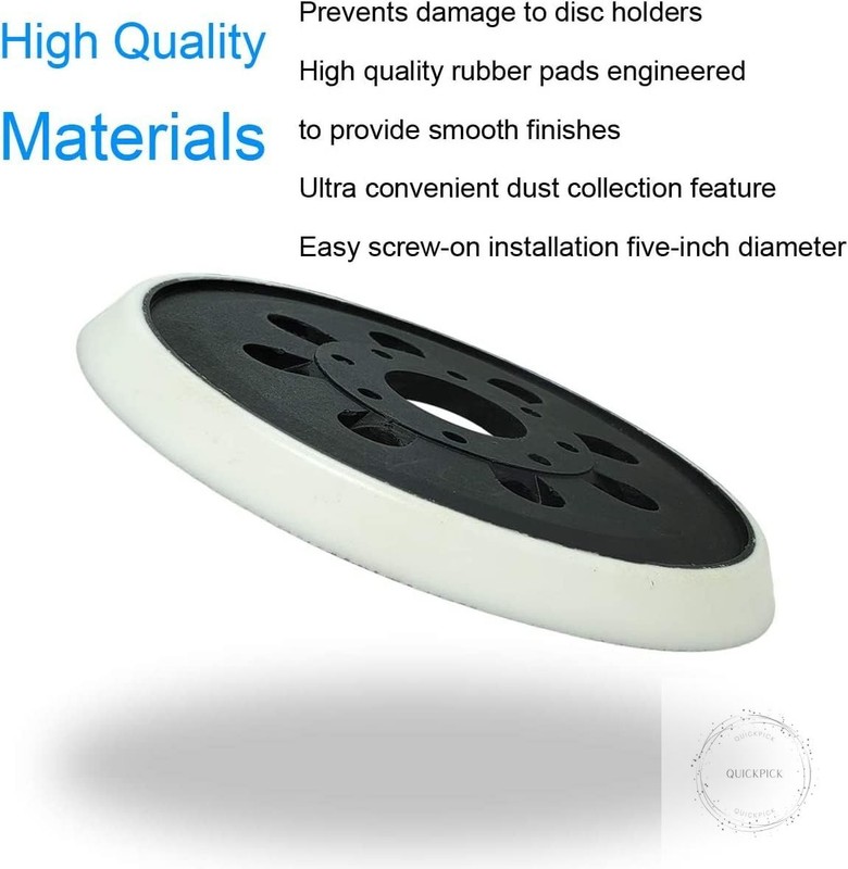 2 Pack 5 Inch 8 Hole Hook & Loop Replacement Sander Pad for 5" Bosch ROS20VS, gallery