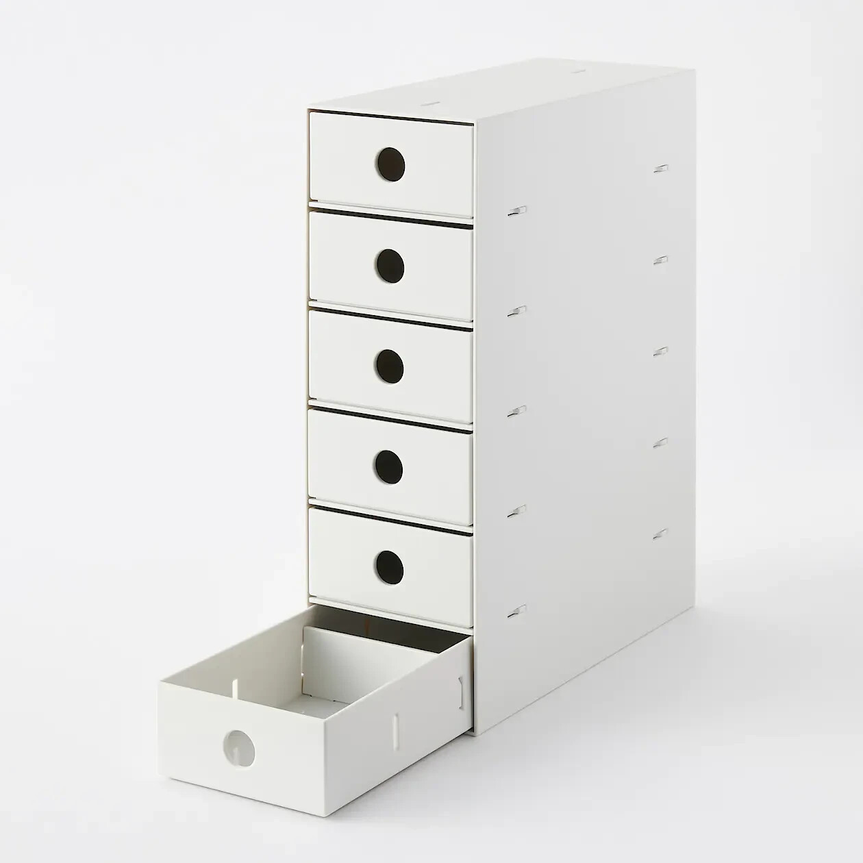 MUJI Polypropylene small item storage box, 6 drawers, white gray gallery