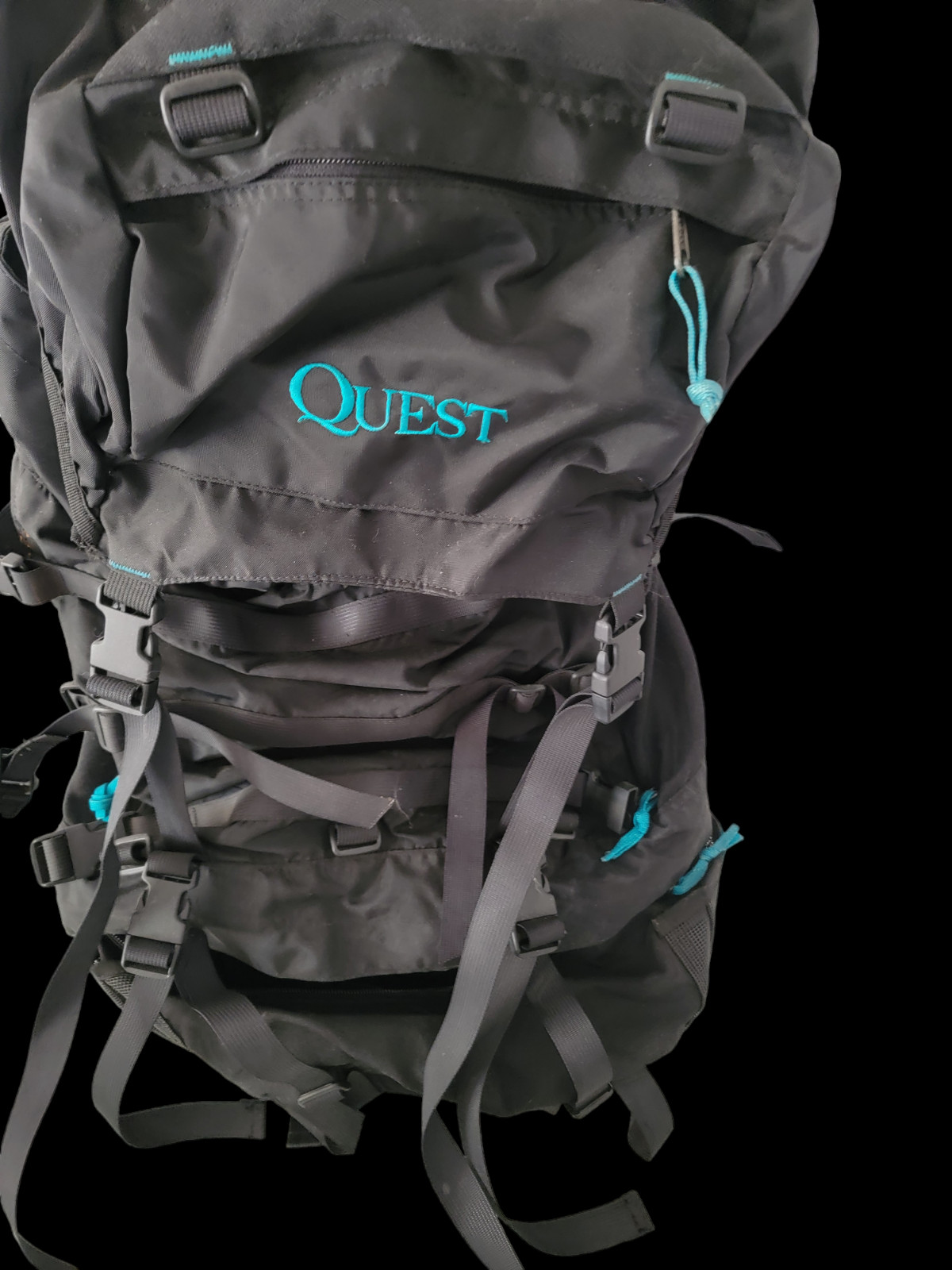 Large Quest Backpack Black camping/hiking/motorcycle