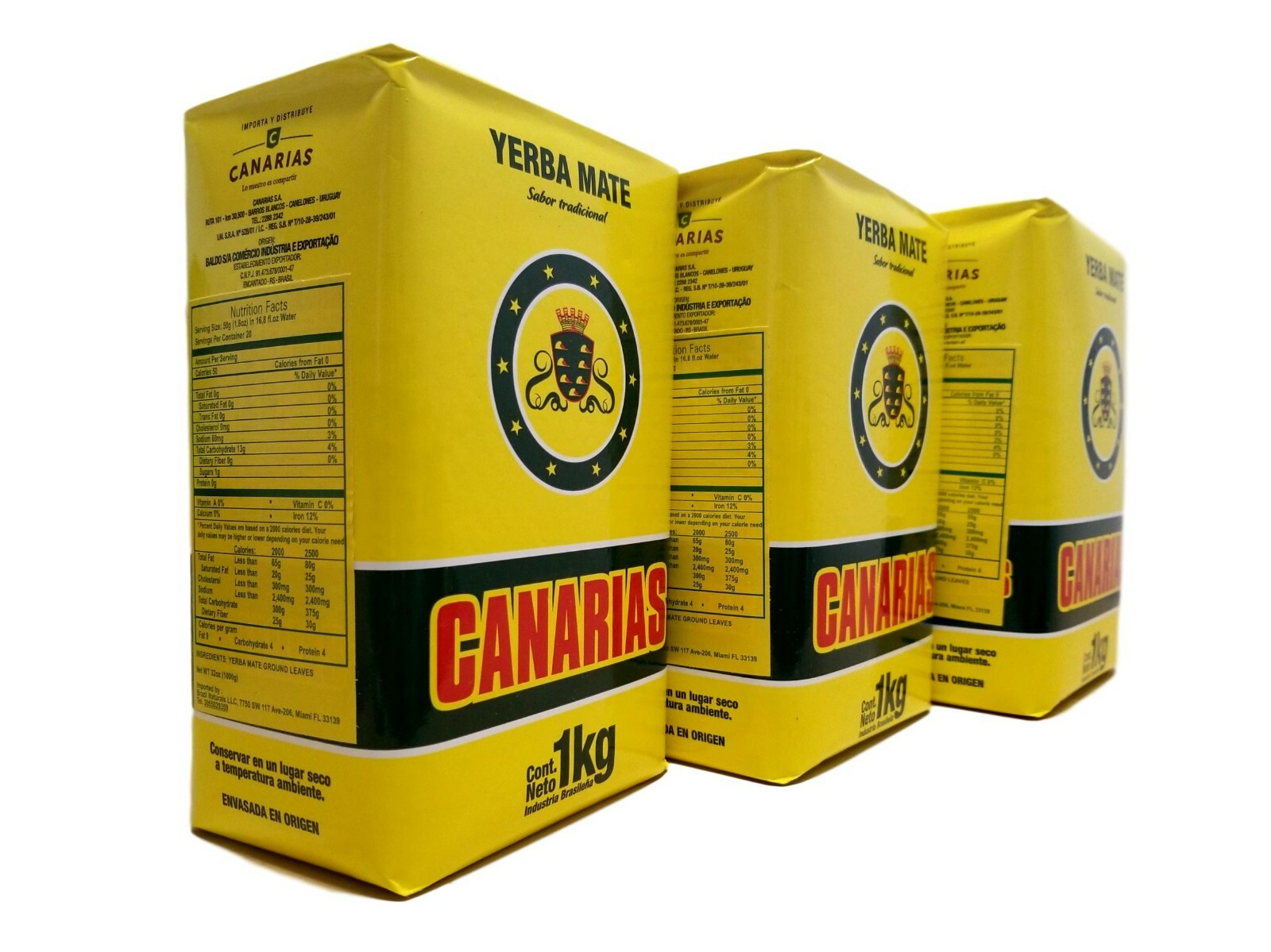 3- Pack YERBA MATE CANARIAS (3KG-6.6LB) SHIP FROM USA gallery