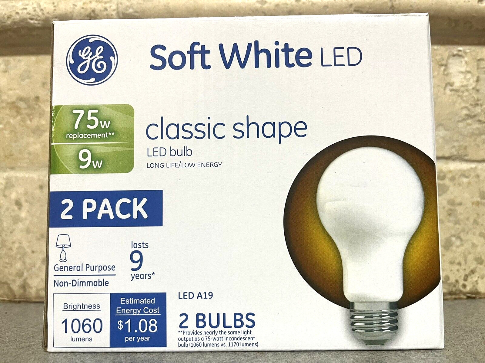 GE 75-Watt EQ A19 Soft White LED Light Bulb (2-Pack) gallery