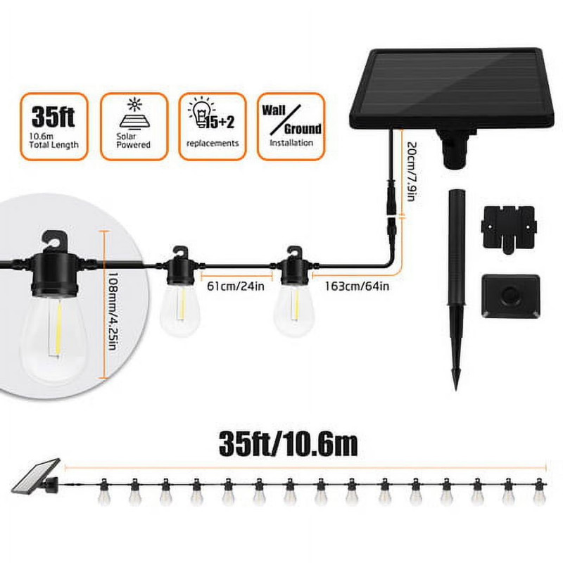 Better Homes & Gardens Solar LED String Lights 34', Outdoor, Weather Resistant gallery