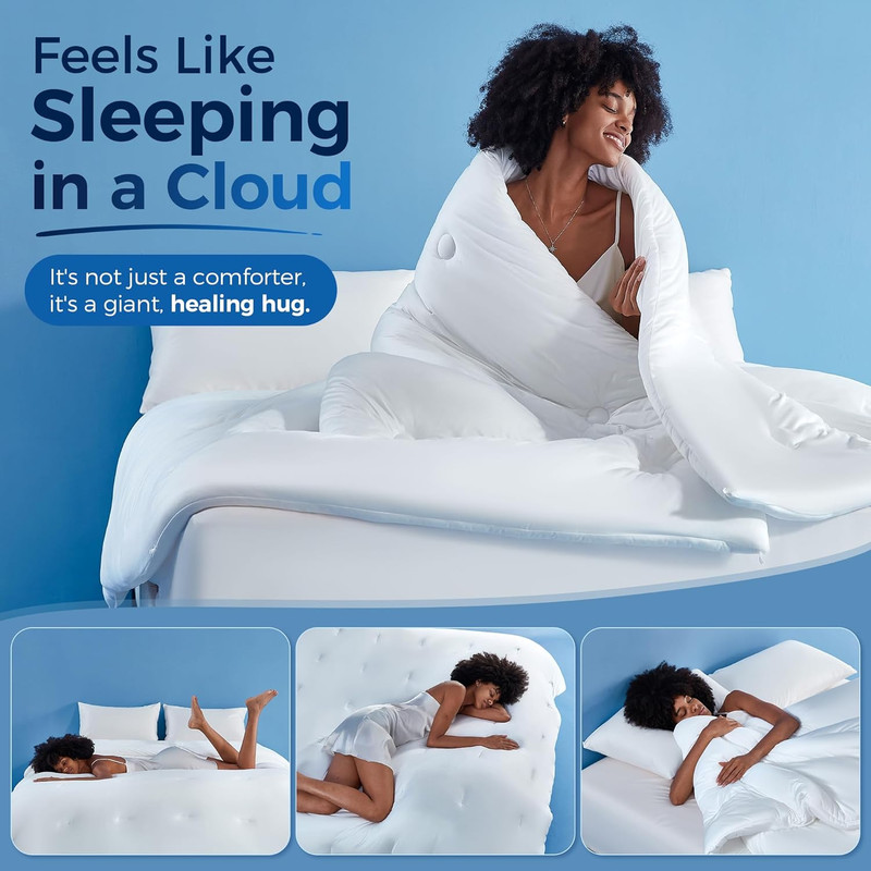 Marshmallow Cloud Comforter King, Ultra Fluffy Double-Stuffed Down Alternative D gallery