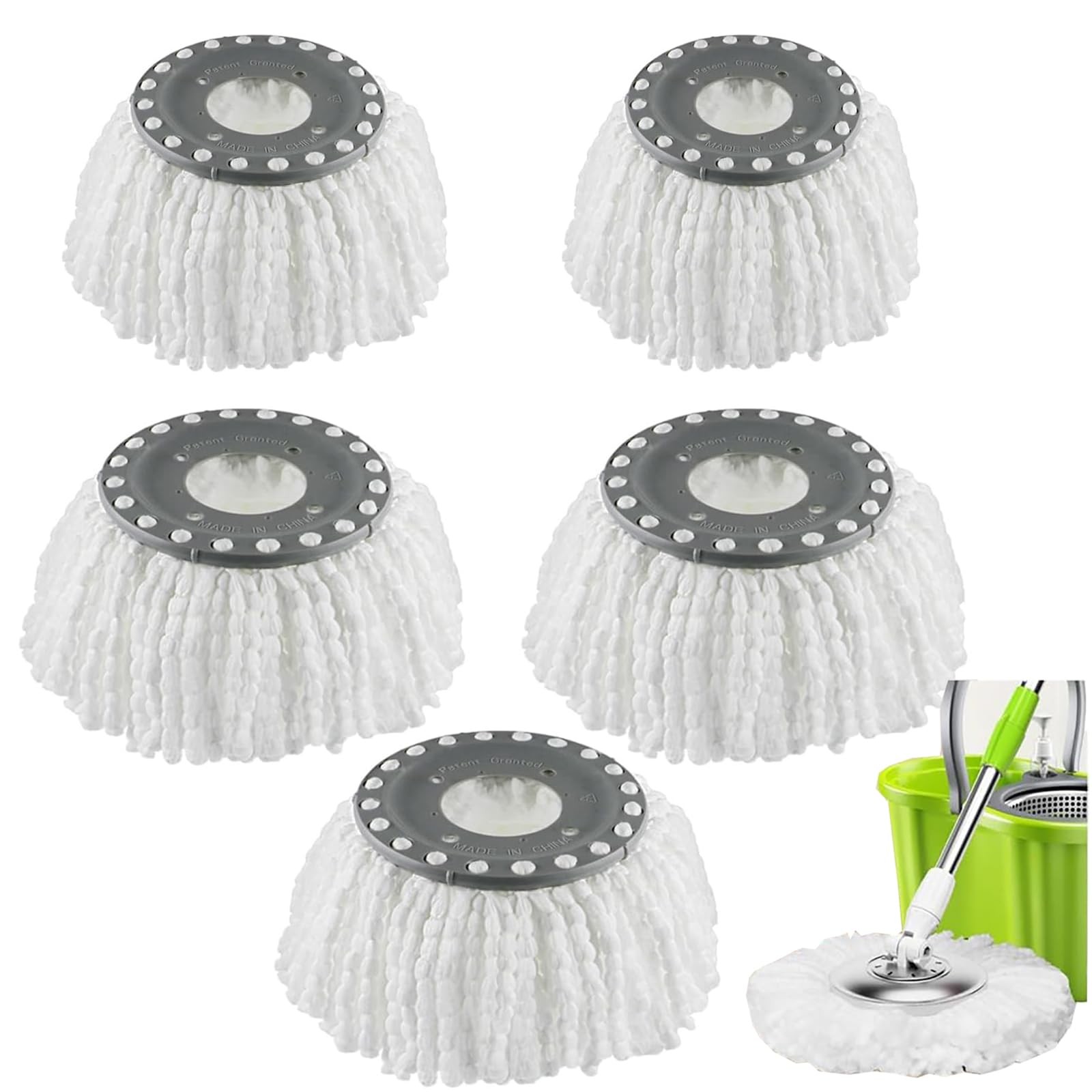 5 PCS Spin Mop Heads Replacement Refill for Old Hurricane Mr.Clean 360 Spin M... gallery