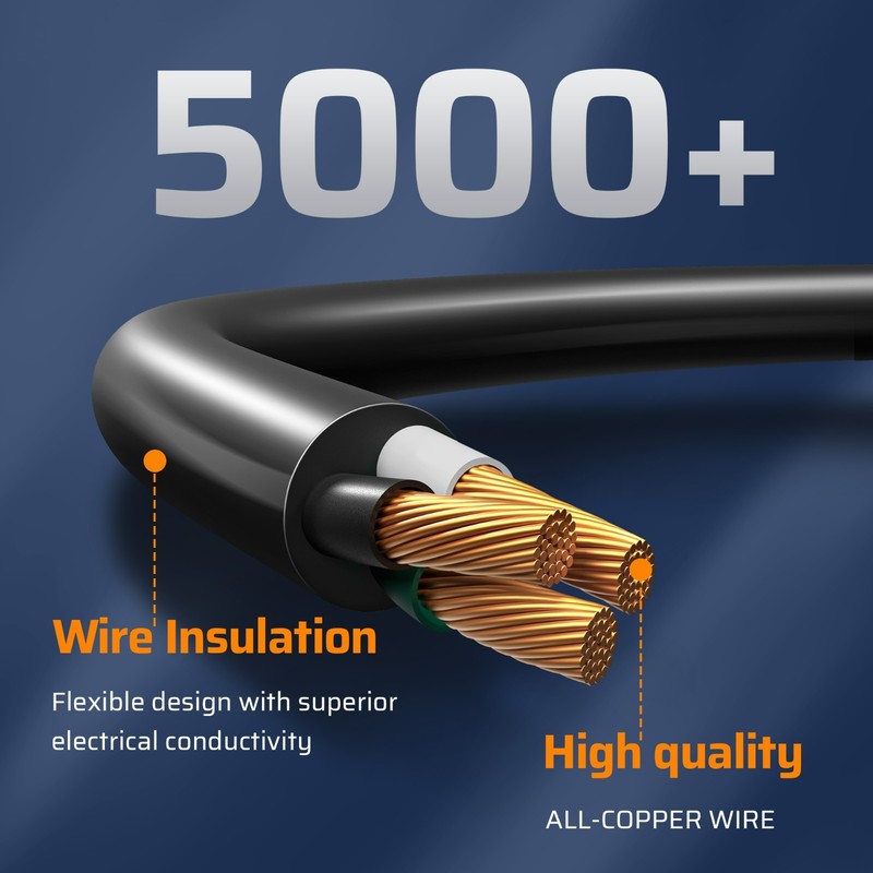 DEWENWILS 2-Pack Heavy Duty Extension Cord, 13A 1625W, All Copper Wire, Black gallery