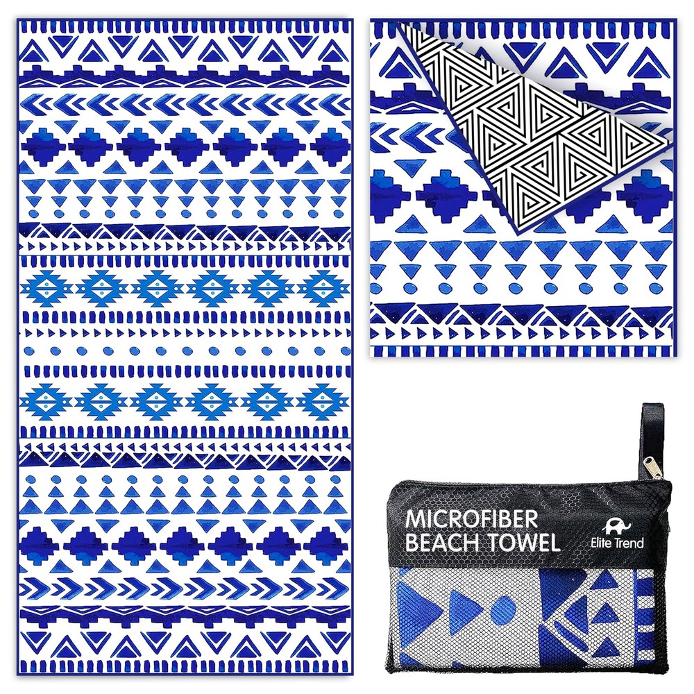 Extra Large Quick Dry Microfiber Beach Towel 78x35 in - Lightweight, Compact