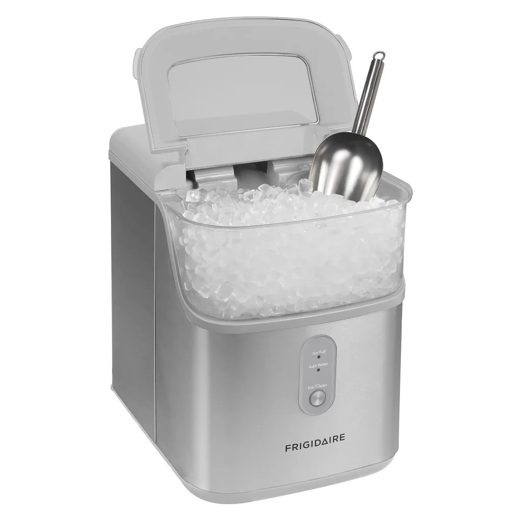 Frigidaire Crunch Countertop Nugget Ice Maker with Stainless Steel Scoop - 33 lb gallery