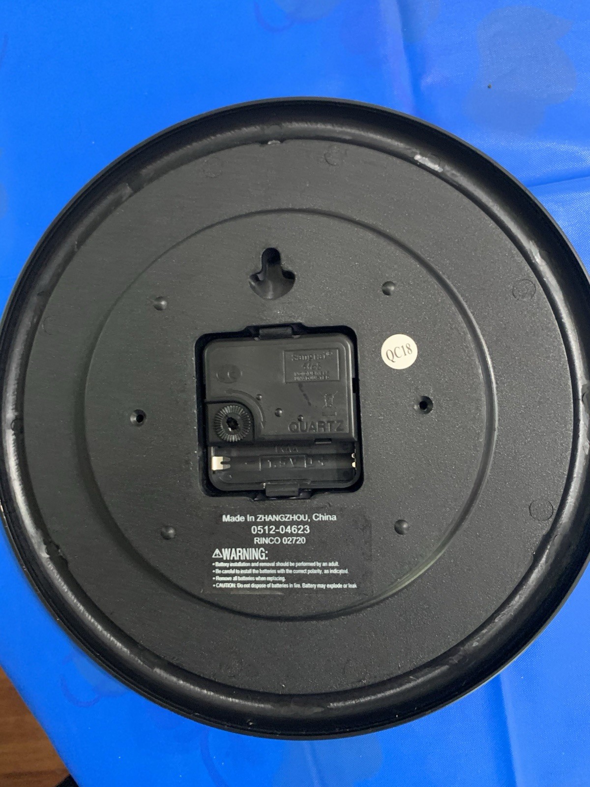 Funny Black Backwards Wall Clock (9") Large Numbers. Runs Counterclockwise NEW gallery