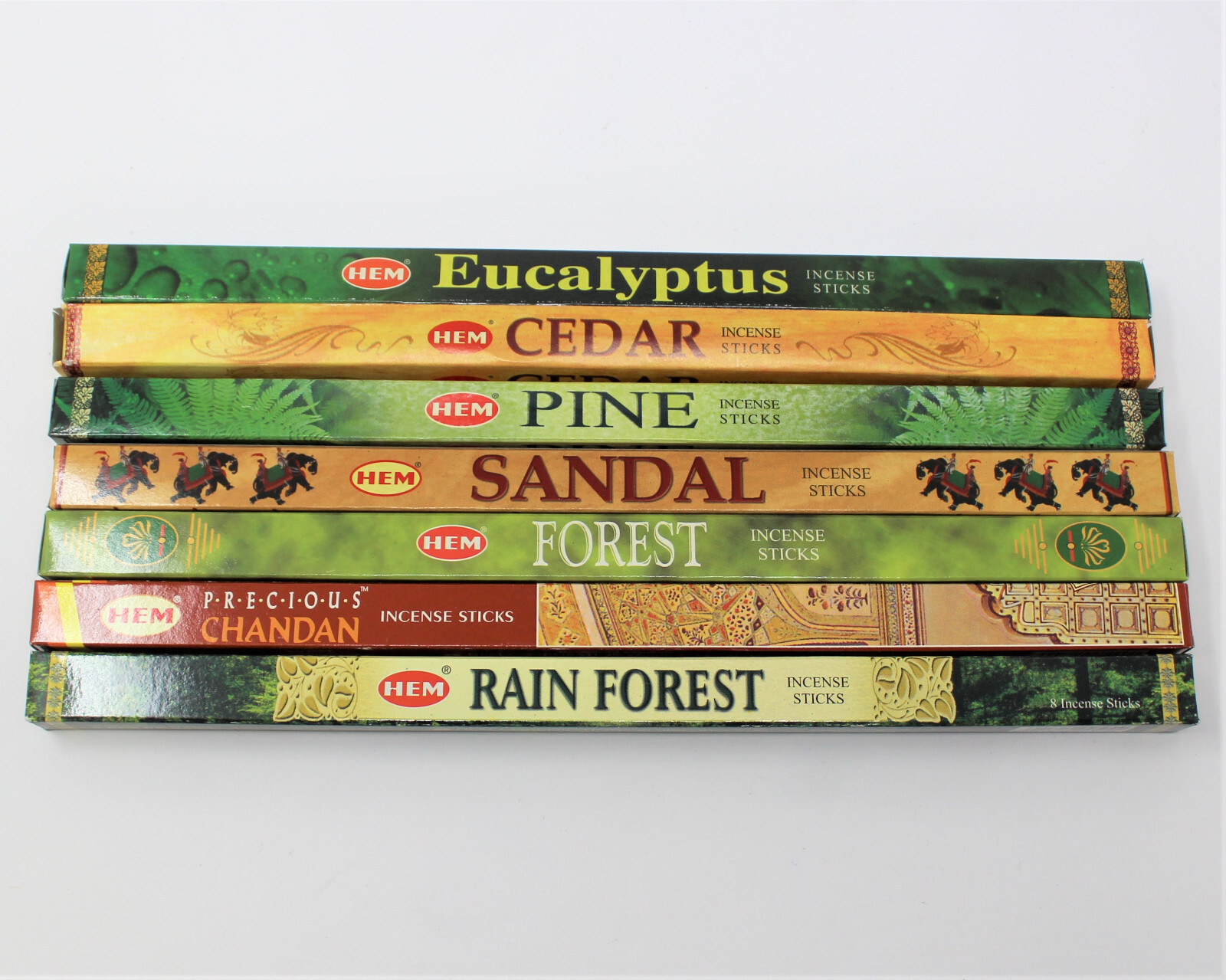 Hem Forest / Wood Scented Incense Sampler Set: 7 Packs x 8 Stick = 56 Sticks gallery