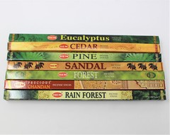 Hem Forest / Wood Scented Incense Sampler Set: 7 Packs x 8 Stick = 56 Sticks