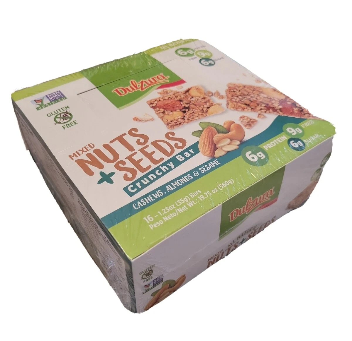 Dulzura All Natural Mixed Nuts + Seeds Crunchy Bars PK-16 GLUTEN FREE NON GMO gallery