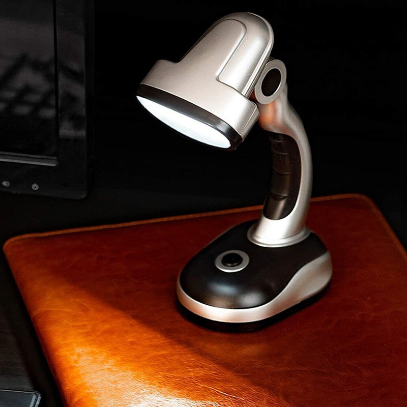 US 1-2 Pack LED Desk Lamp Portable Battery Operated Light Laptop Computer Office gallery