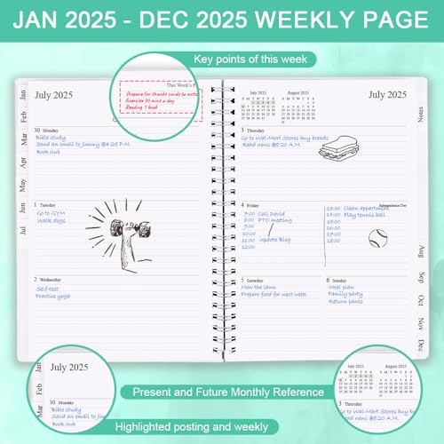 2025 Planner - Weekly & Monthly Planner Runs Jan 2025 to Dec 2025, 6.25" x gallery