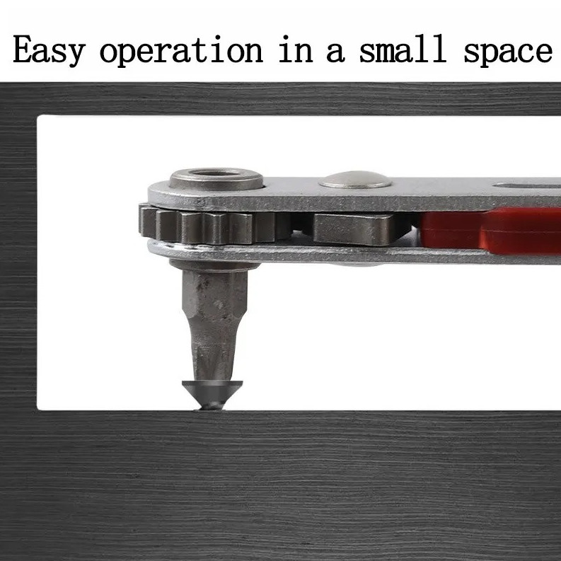 1 pc Mini Ratchet Screwdriver Bidirectional Elbow Wrench Flat Slotted Tool gallery