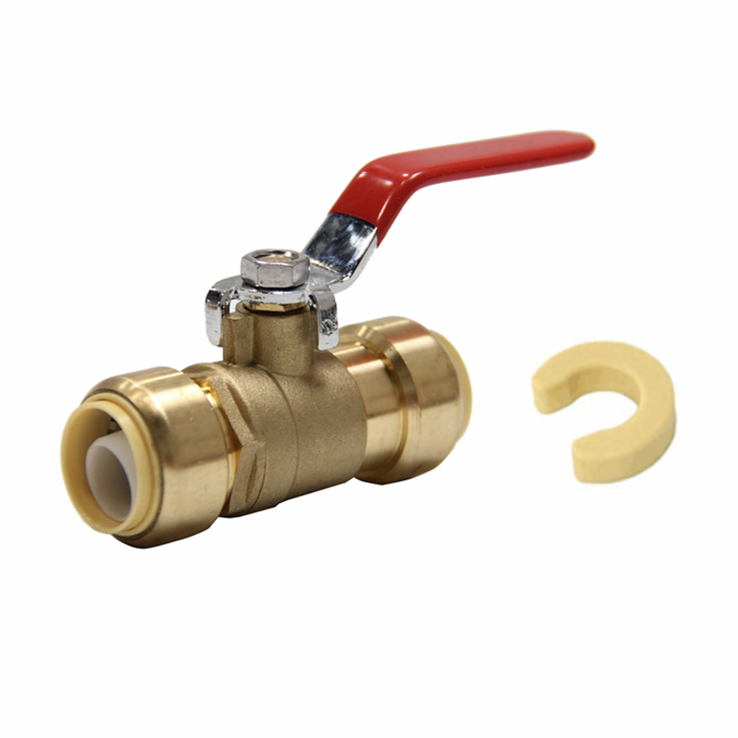EFIELD 12 PCS 1/2" PUSH FIT BALL VALVE HOT &COLD WITH CLIP, LEAD FREE gallery