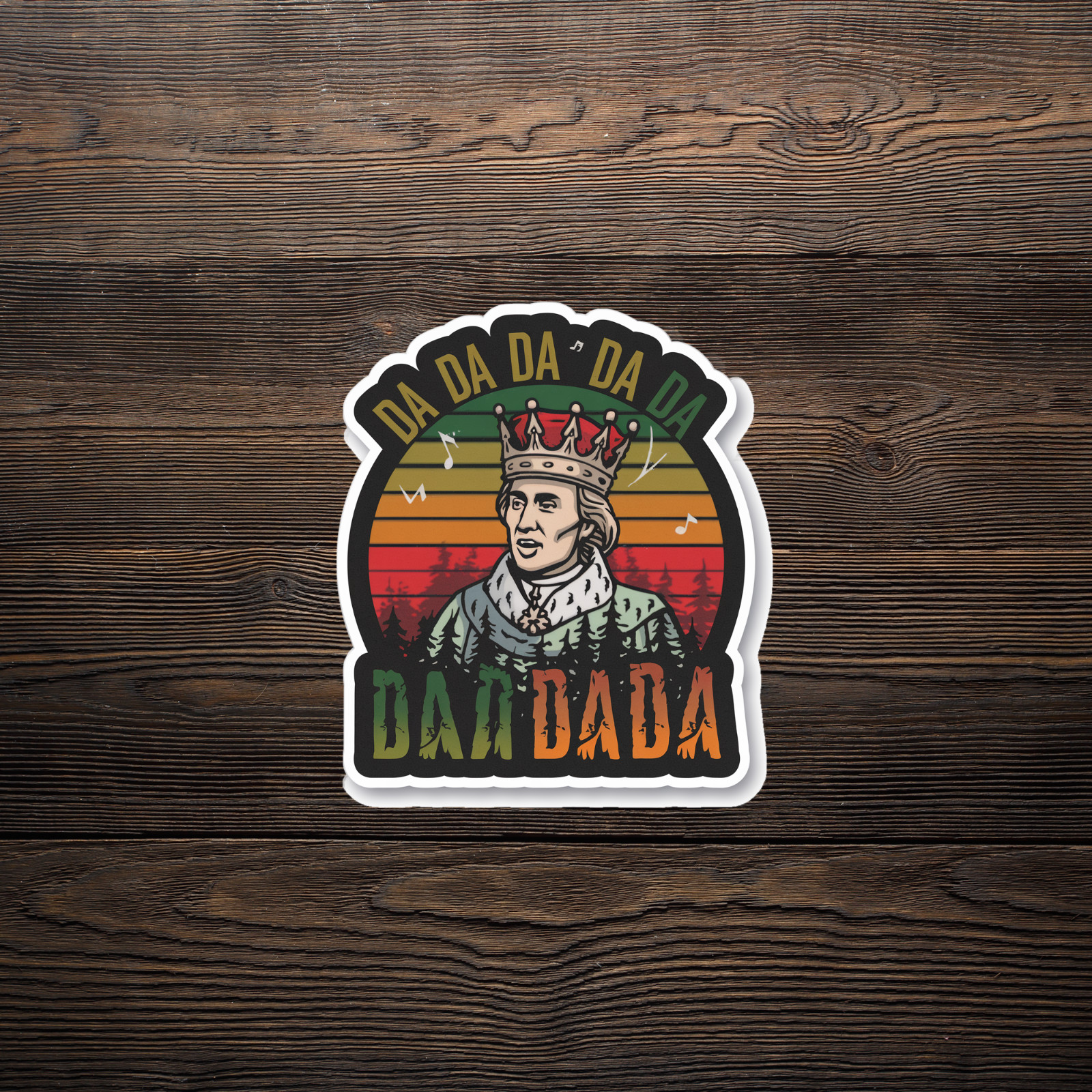 Vintage King Da Da Da Da Sticker Decal - Retro Music Fan Gift Idea #1682 gallery