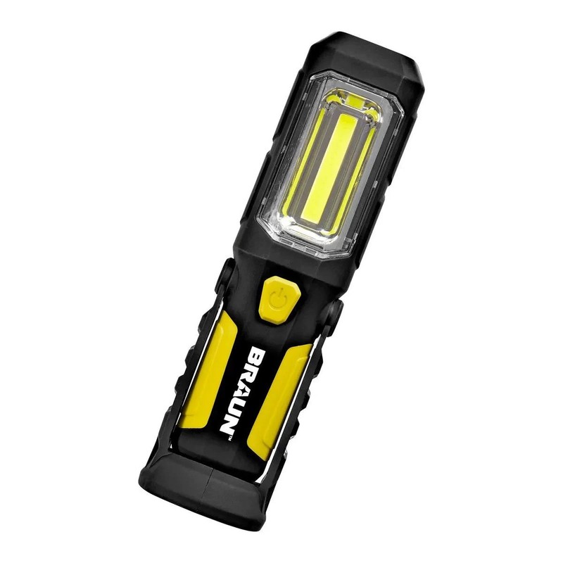 BRAUN 250 lumen WORKLIGHT Posable Magnetic 3Way LED Flashlight Home Job Shop Car gallery