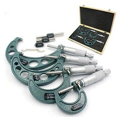 Premium Outside Micrometer Set 0-100mm/0.01mm Precision Machinist Tool
