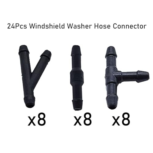 24Pcs Windshield Washer Hose Connector Kit 3-way(T-type) 3-way(Y-type)2-way (I gallery