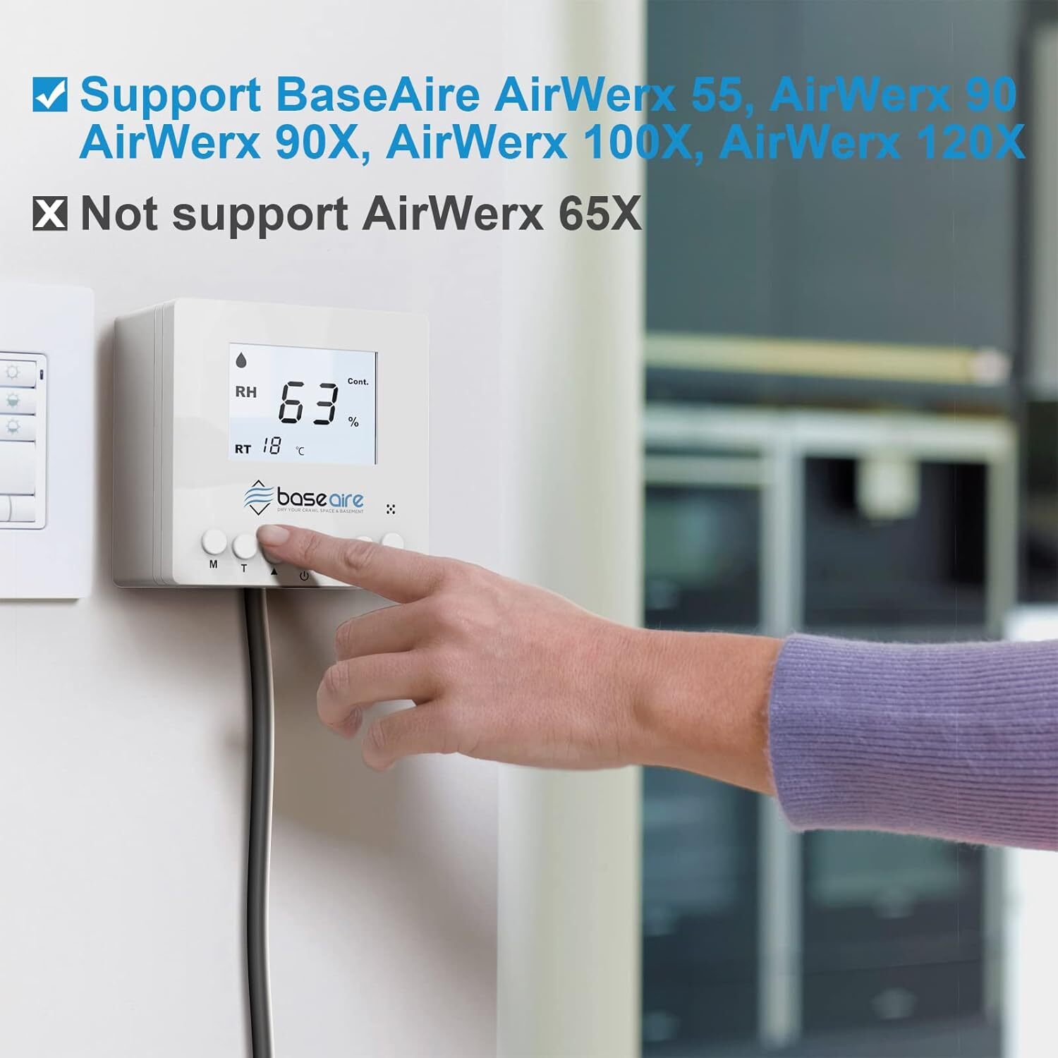 BaseAire Digital Crawlspace Dehumidifier Remote Controller Temperature AirWerx gallery