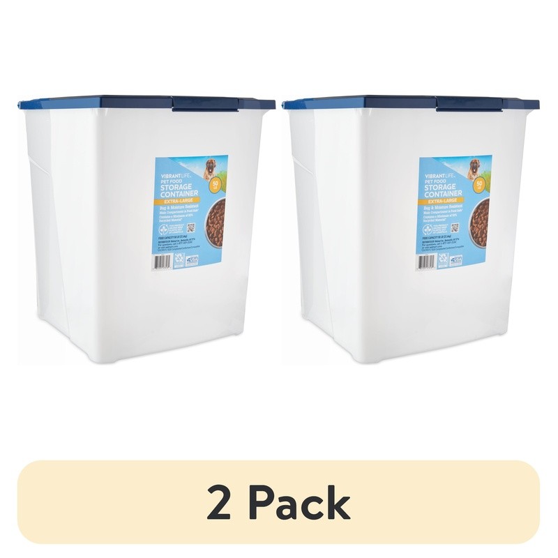 Plastic Dog Food Storage Container W/ Locking Lid Bug Moisture Resistant New gallery